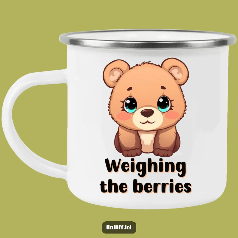 Funny Bear Cub Campfire Mug: Curious Cub Drinkware, Great Funny Gift for Nature Lovers