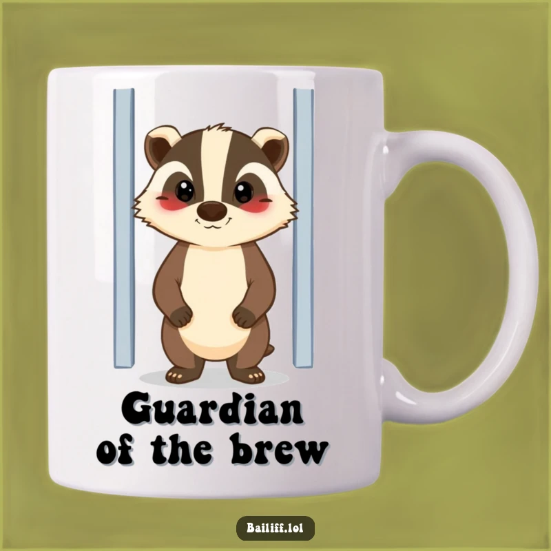 Funny Badger Guard Mug - Loyal Protector and Hilarious Gift