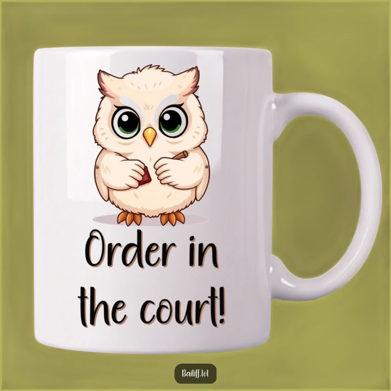 Funny Owl Judge Mug - Hilarious Gift for Legal Eagles and Bird Lovers