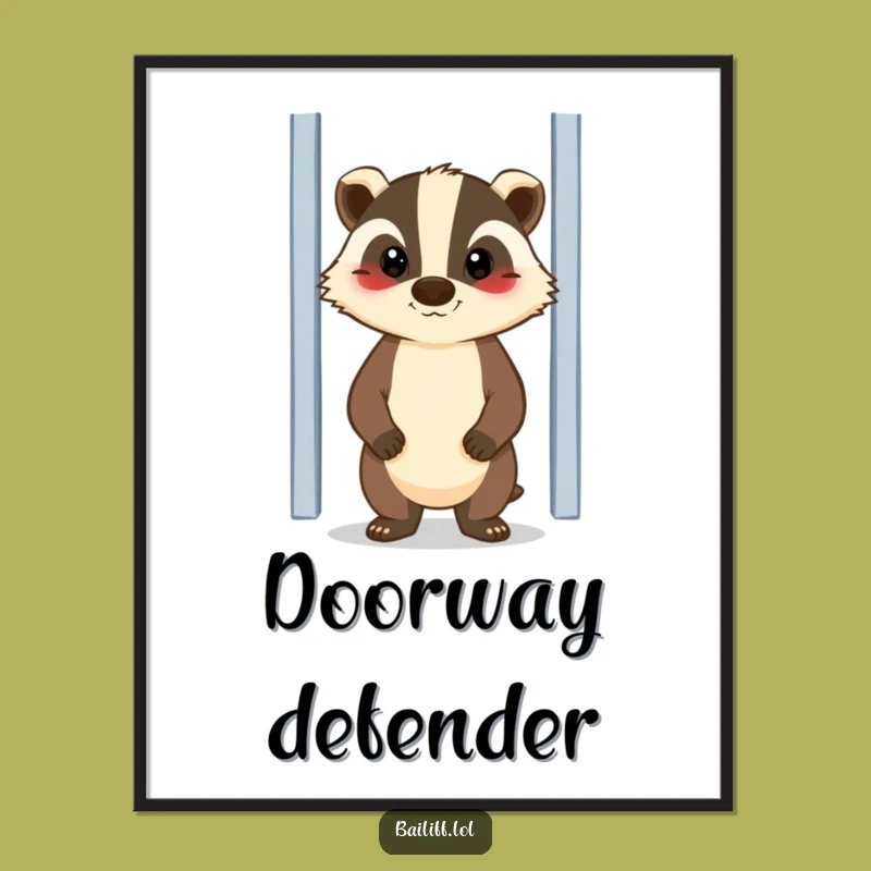 Funny Badger Guard Digital Art - Instant Loyal Wall Decor