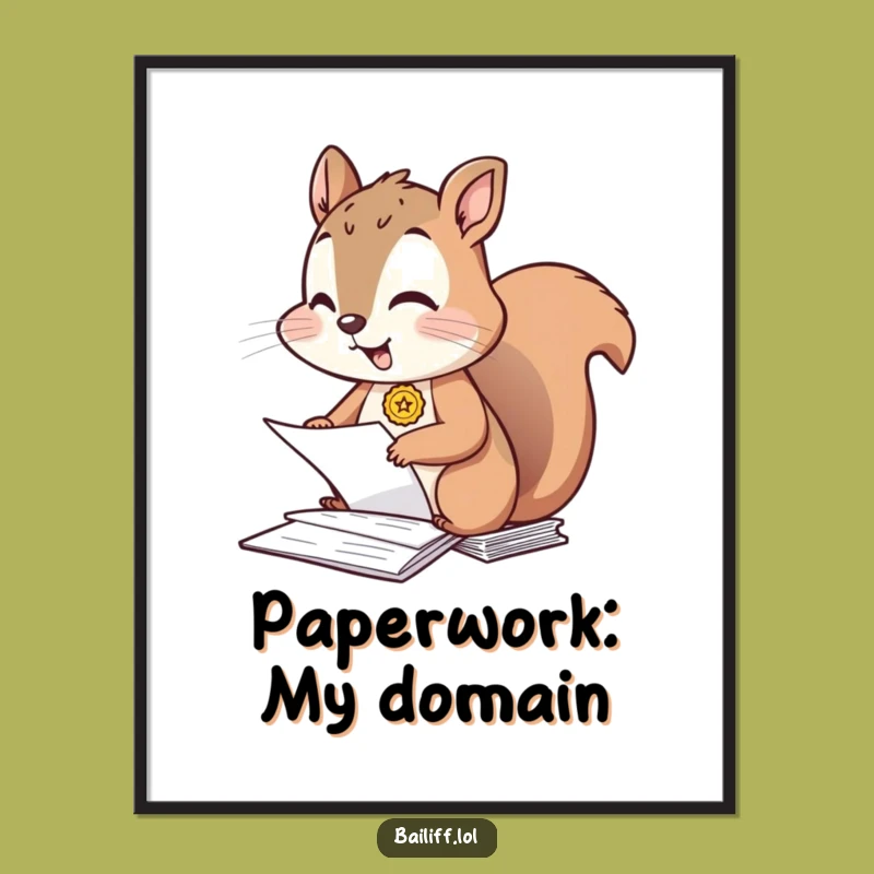 Funny Giggling Squirrel Digital Art - Hilarious Printable for Office Decor