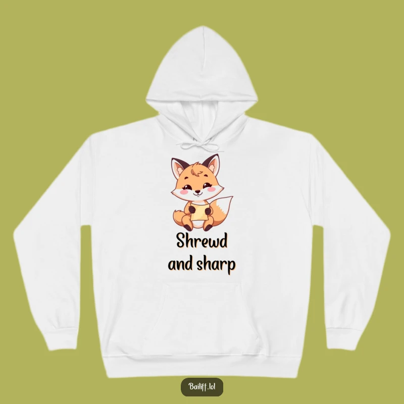 Funny Fox Scroll Hoodie: Cozy Resolute Grin Sweatshirt, Great Funny Gift for Clever Comfort