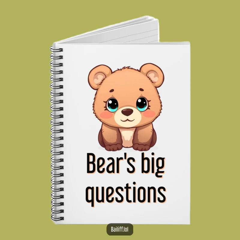 Funny Bear Cub Scale Notebook: Curious Cub Journal, Perfect Funny Gift for Ponderers
