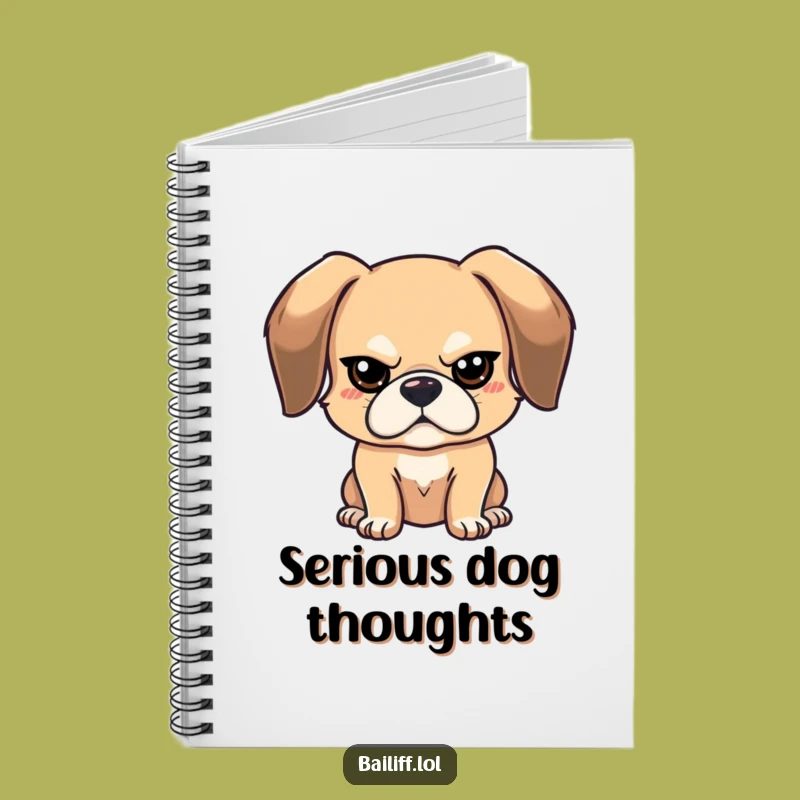 Funny Stern Dog Notebook: Bouncy Pup Journal, Perfect Funny Gift for Serious Note-Takers
