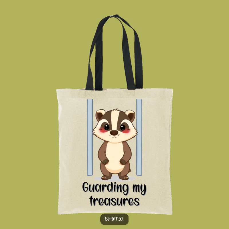 Funny Badger Guardian Tote Bag - Carry Your Essentials Securely