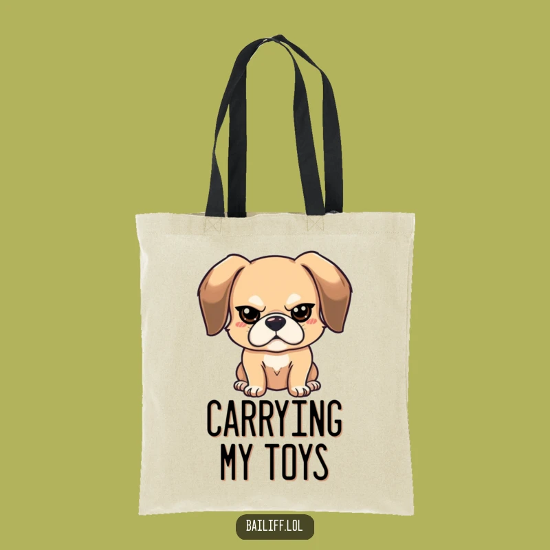 Funny Stern Dog Tote Bag: Bouncy Pup Carry-All, Perfect Funny Gift for Stylish Dog Owners